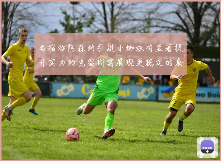 名宿称阿森纳引进小蜘蛛将显著提升实力约克雷斯需展现更稳定的表现